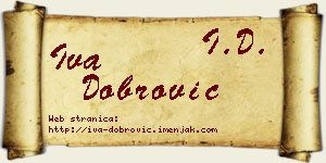 Iva Dobrović vizit kartica